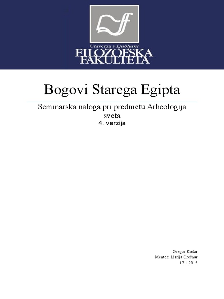 Bogovi Starega Egipta | PDF