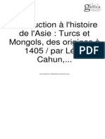 Léon Cahun - Introduction À L'histoire de L'asie. Turcs Et Mongols, Des Origines À 1405 (1896)