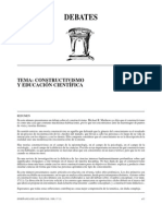 Constructivismo y Educacion Cientifica