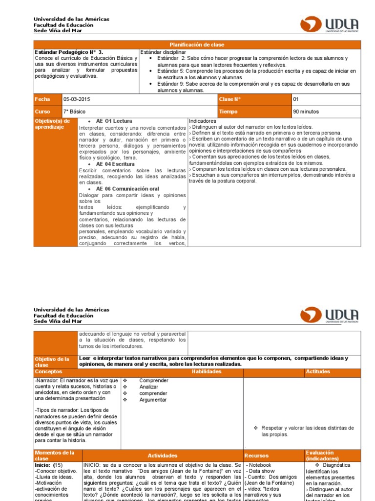 Interpretación de Textos Narrativos en 7° Básico | PDF | Narración ...