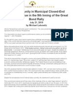 The Opportunity in Municipal Closed End Funds the Value in the 9th Inning of the Great Bond Rally (1)