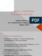 Volemia y Perdidas Intraoperatorias