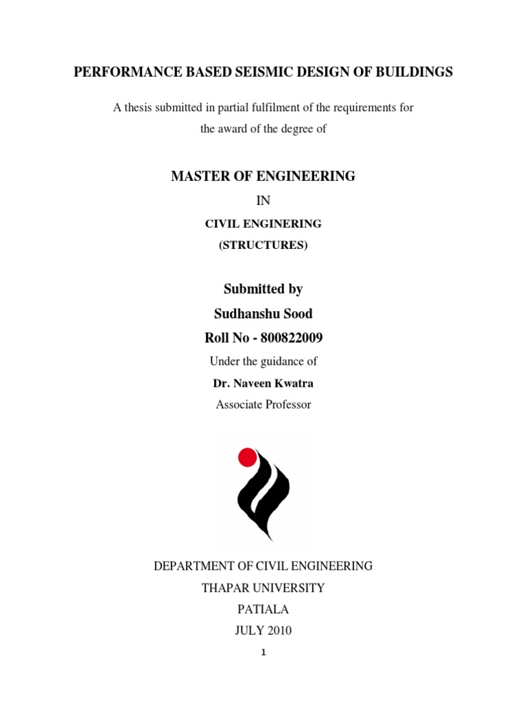 Tesis Master - Performed Based Design | PDF | Earthquake Engineering ...