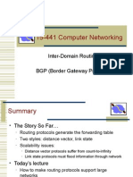 15-441 Computer Networking: Inter-Domain Routing BGP (Border Gateway Protocol)