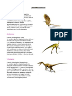 Tipos de Dinosaurios 5 BASICO