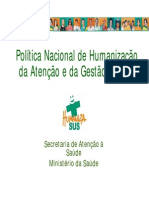 Política Nacional de Humanização do SUS em