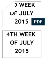 3Rd Week of July 2015 4Th Week of July 2015