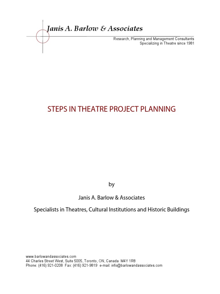 Theatre Project Planning Steps | PDF | Feasibility Study | Project ...