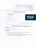 Bharthiar Univ Transcript