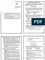 NCE Sample Test Questions (2015)