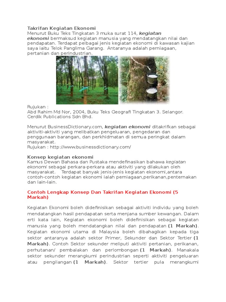 Takrifan Kegiatan Ekonomi Pdf