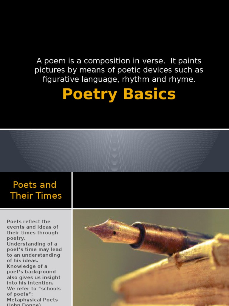 Poetry Basics | PDF | Lyric Poetry | Poetry