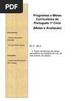 Programas e Metas Curriculares de Português 1º Ciclo