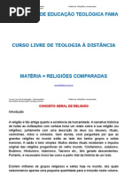 RELIGIOES COMPARADAS