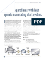 Avoiding Problems With High Speeds in A Rotating Shaft System