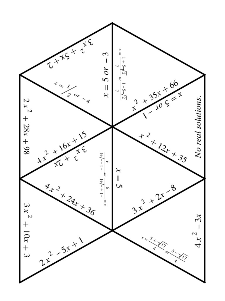 Quadratic Equations Puzzle | PDF | Quadratic Equation | Equations