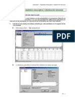 Estadística descriptiva  y distribución binomial