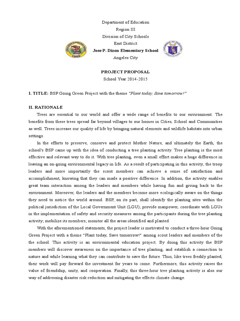 BSP_Tree Planting Proposal Project Environmentalism Risk Management