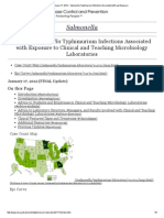 CDC - January 17, 2012 - Salmonella Typhimurium Infections Associated With Lab Exposure PDF