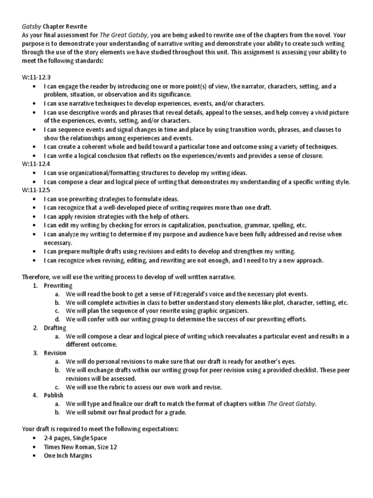 Chapter Rewrite Packet | PDF | Narration | Cognitive Science