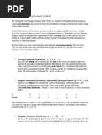 Quantum Numbers and Atomic Orbitals