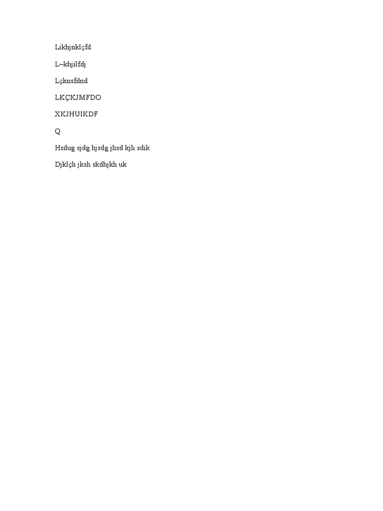 Unreadable Text Document | PDF