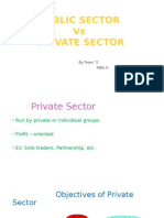 Public Sector Vs Private Sector: by Team 5' Mba H