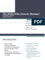 The Myth of The Generic Manager: Group 4: Swarit Yadav Swati Khobragade Arghya Das Kirti Rai Chanchal