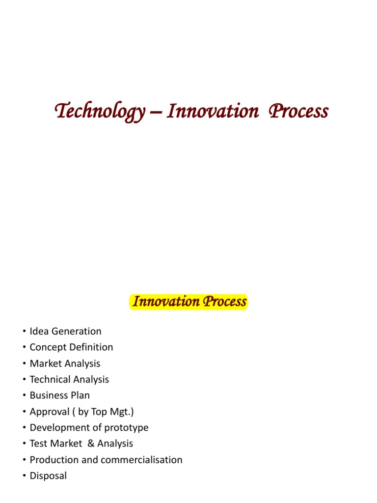 Innovation and Technology Strategy Guide | PDF | Strategic Management ...