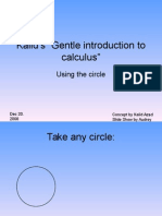 Kalid's "Gentle Introduction To Calculus": Using The Circle