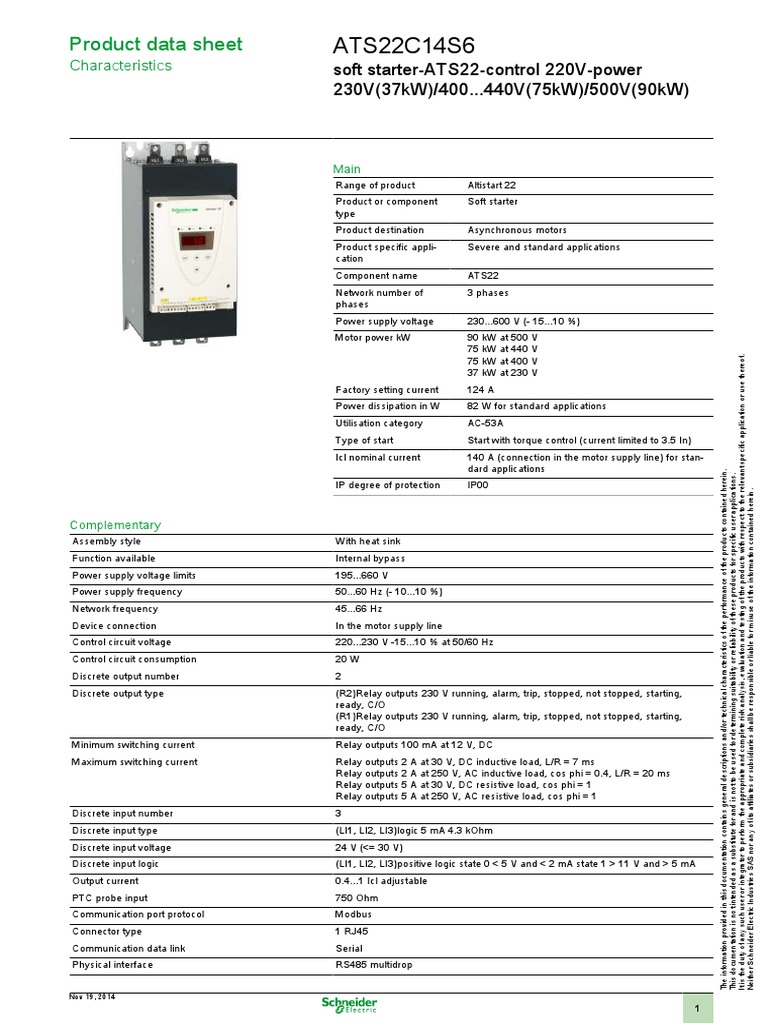 Altistart_22_ATS22C14S6 | Relay | Power Supply