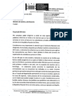 Carta Al Min Justicia Solicitando Sentar Las Bases para Una Firma de Repatriación Permanente Con China y Colombia.