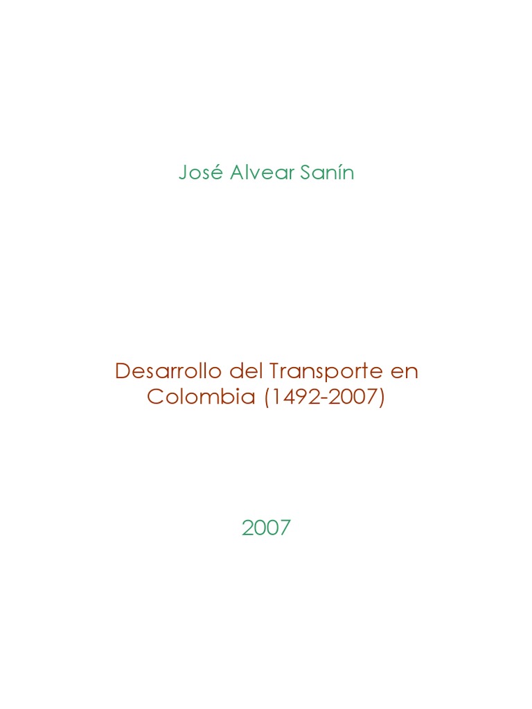 Libro Desarrollo de Transporte en Colombia PDF | PDF