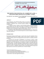 Liquefaction Potential of A Marine Silt Layer