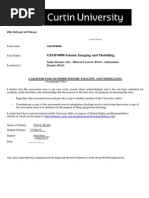 LAB BOOK (Seismic Imaging and Modelling) Paul Ssali 17390138 Submitted PDF