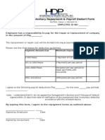 Voluntary Repayment & Payroll Deduct Form: Payment Amount Due Minimum Payroll Deduction Payment Term