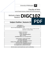 DIGC102 Digital Research Methods Subject Outline Feb 24 2010