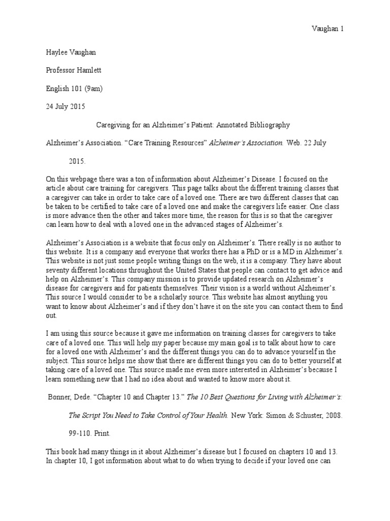 Apa annotated bibliography template word image