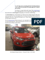 Ford EcoSport 2014 Là Chiếc Xe SUV Được Sinh Ra Cho Đường Phố Việt