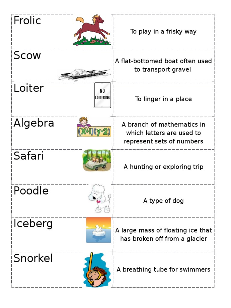 Vocab Foldable Template Lesson 10 With Definitions Revised PDF
