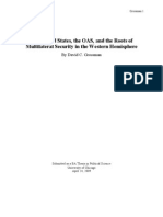 The United States, The OAS, And the Roots of Multilateral Security in the Western Hemisphere