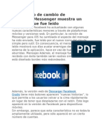 Mecanismo de Cambio de Facebook Messenger Muestra Un Mensaje Que Fue Leído