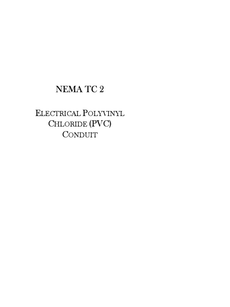 NEMA TC2 2003 Electrical Polyvinyl Chloride (PVC) Conduit PDF