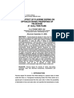 Effect of Fluorine Doping On Optoelectronic Propertie