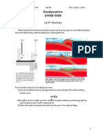 Geodynamics G456-556: Lab #1: Elasticity