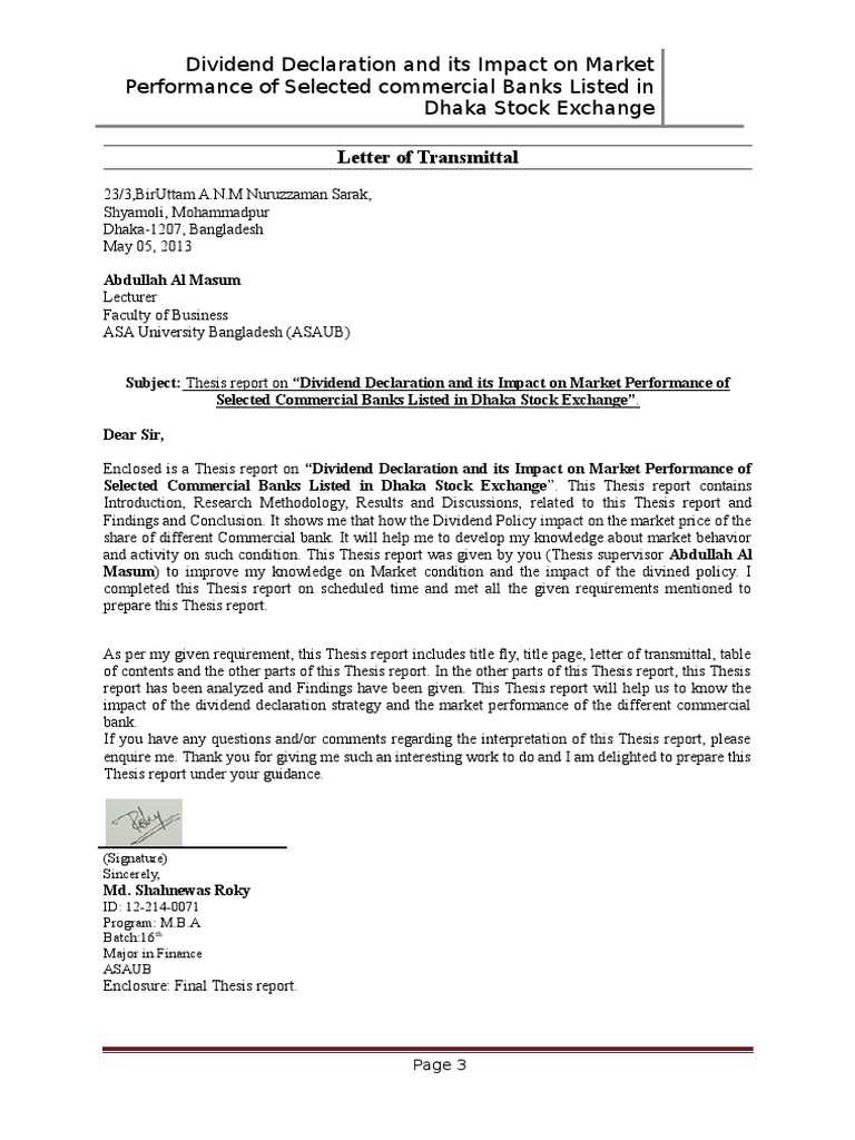 Letter Of Transmittal Stocks Share Price