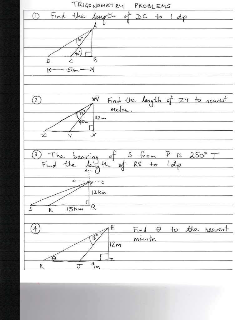 harder trigonometry problems year 9