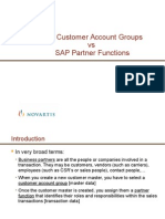 SAP Customer Account Groups Vs SAP Partner Functions