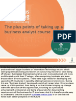 The Plus Points of Taking Up A Business Analyst Course