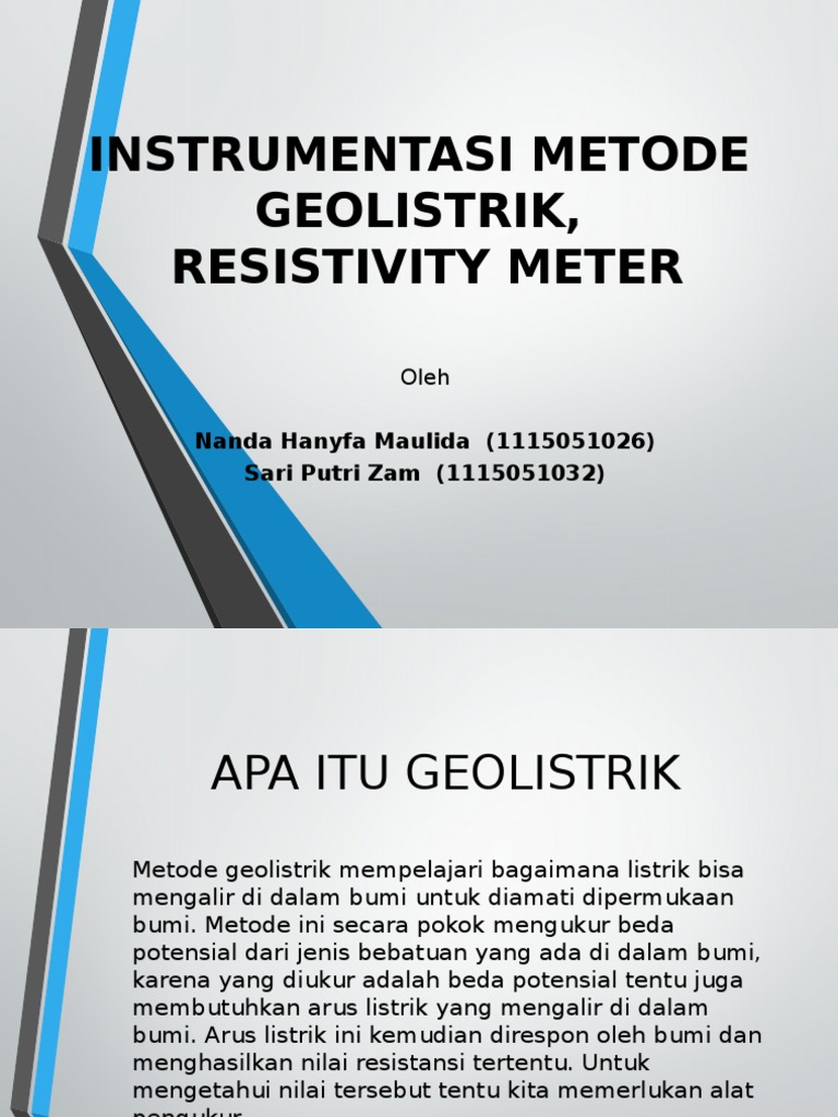 geolistrik teknik pengambilan data dengan alat pengukur resistivitas